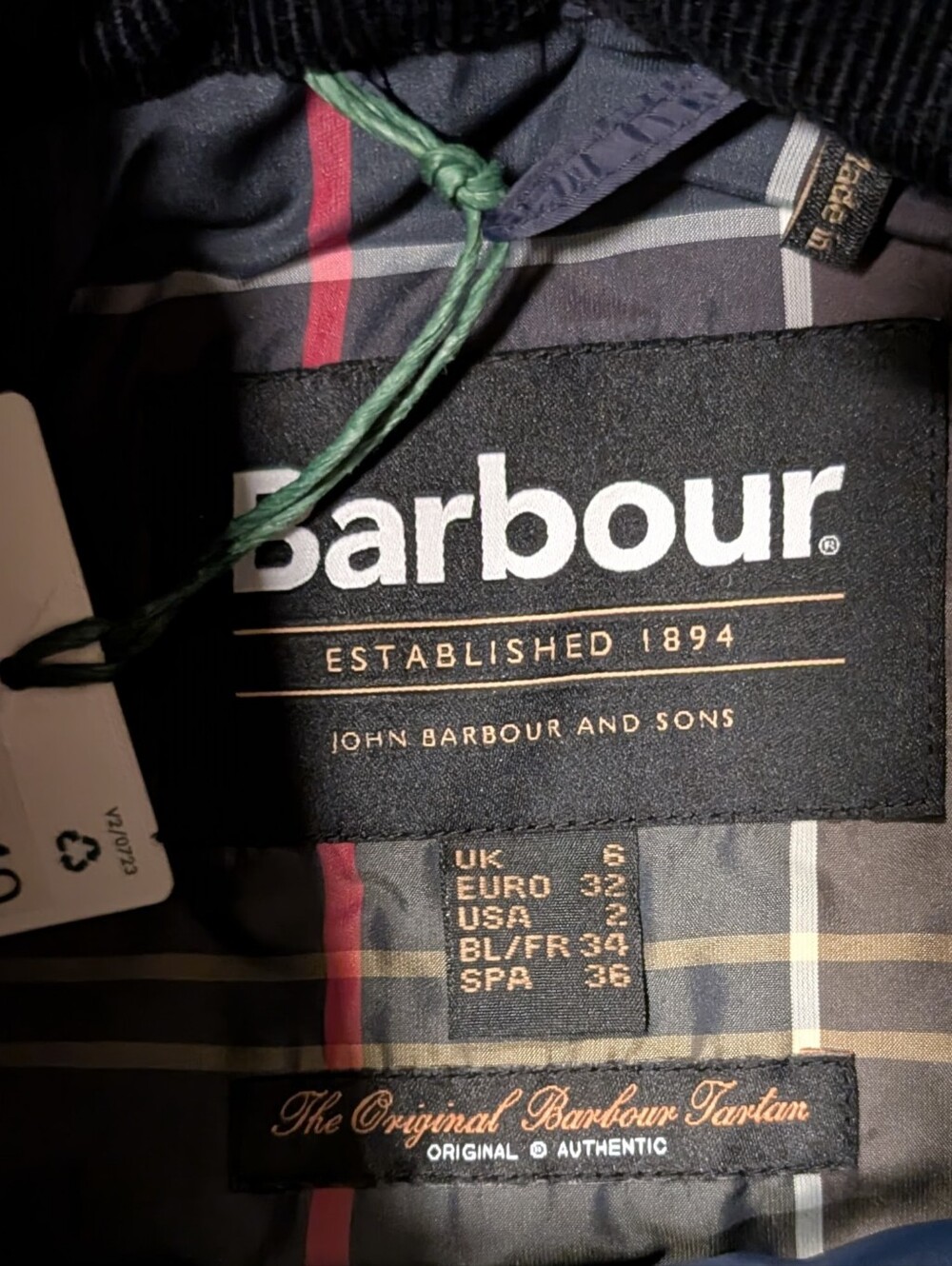 NWT Barbour Reeth Quilted Jacket Women's Size US 2 / UK 6 - Picture 4 of 6